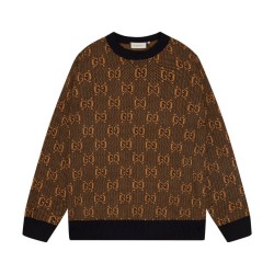 Perfetto Replica Maglione Gucci girocollo jacquard con doppia G Imitazione Outlet