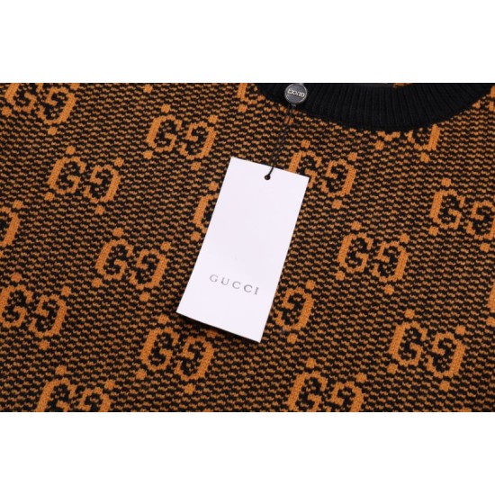 Perfetto Replica Maglione Gucci girocollo jacquard con doppia G Imitazione Outlet