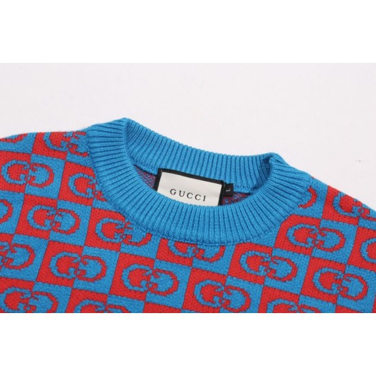 Perfetto Replica Maglione Gucci girocollo jacquard con doppia G 02 Imitazione Outlet