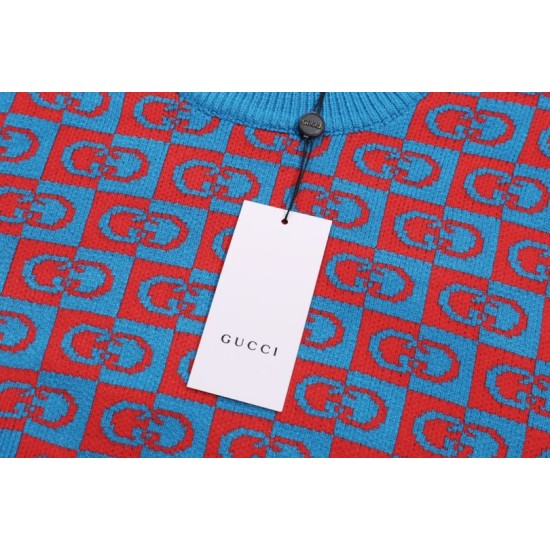 Perfetto Replica Maglione Gucci girocollo jacquard con doppia G 02 Imitazione Outlet