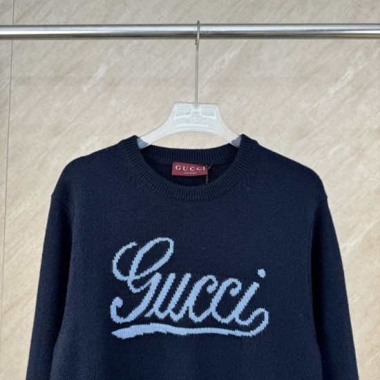 Perfetto Replica Maglione Gucci lana lavorato a maglia floreale Imitazione Outlet