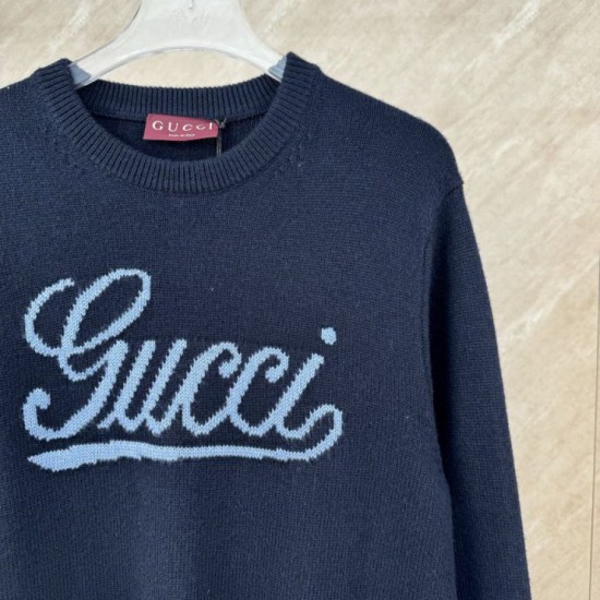 Perfetto Replica Maglione Gucci lana lavorato a maglia floreale Imitazione Outlet