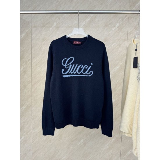 Perfetto Replica Maglione Gucci lana lavorato a maglia floreale Imitazione Outlet