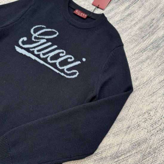 Perfetto Replica Maglione Gucci lana lavorato a maglia floreale Imitazione Outlet