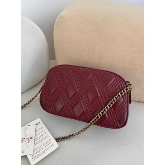 Replica Borsa a mano Valentino Garavani catena Quiltie 67 agnello Rosso Imitazione Outlet Online