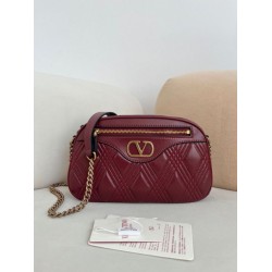 Replica Borsa a mano Valentino Garavani catena Quiltie 67 agnello Rosso Imitazione Outlet Online