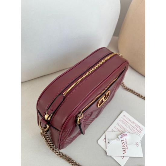 Replica Borsa a mano Valentino Garavani catena Quiltie 67 agnello Rosso Imitazione Outlet Online