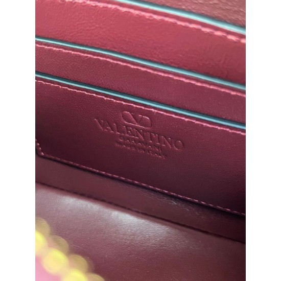 Replica Borsa a mano Valentino Garavani catena Quiltie 67 agnello Rosso Imitazione Outlet Online