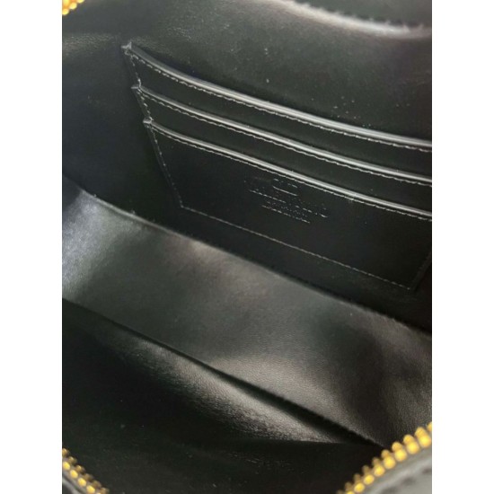 Replica Borsa a mano Valentino Garavani catena Quiltie 67 agnello Nero Imitazione Outlet Online