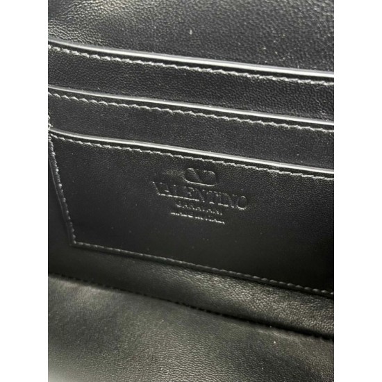 Replica Borsa a mano Valentino Garavani catena Quiltie 67 agnello Nero Imitazione Outlet Online