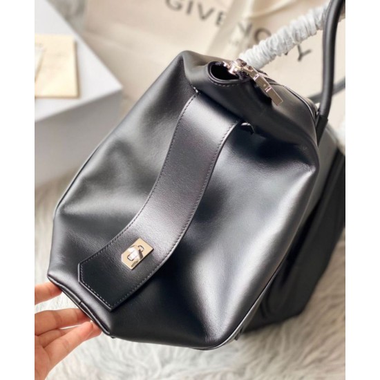 Replica Borsa Givenchy Antigona media con chiusura morbida Nero Imitazione Outlet Online