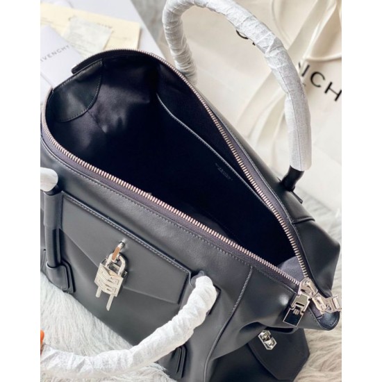 Replica Borsa Givenchy Antigona media con chiusura morbida Nero Imitazione Outlet Online