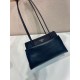 Replica Borsa Prada Passage di medie dimensioni con patta Re-Nylon 1BA495 Nero Imitazione Outlet Online
