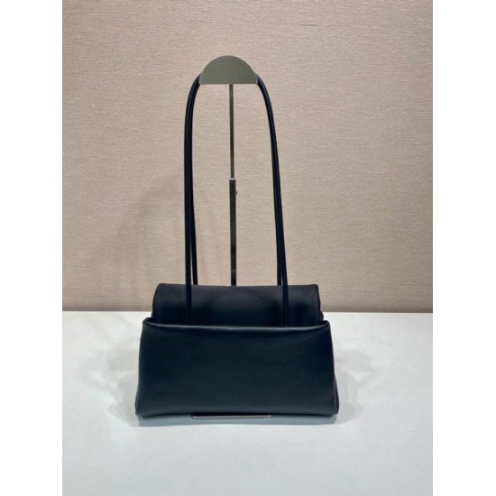 Replica Borsa Prada Passage di medie dimensioni con patta Re-Nylon 1BA495 Nero Imitazione Outlet Online