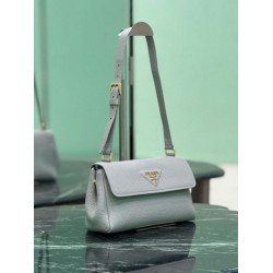 Replica Borsa a tracolla Prada con patta 1BN022 Nero Imitazione Outlet Online