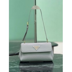 Replica Borsa a tracolla Prada con patta 1BN022 Nero Imitazione Outlet Online