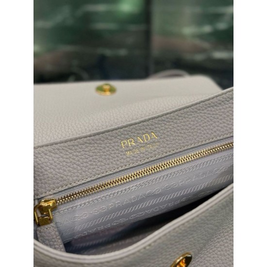 Replica Borsa a tracolla Prada con patta 1BN022 Nero Imitazione Outlet Online