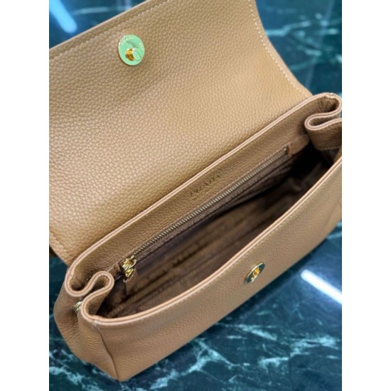 Replica Borsa a tracolla Prada con patta 1BN022 marrone Imitazione Outlet Online
