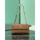 Replica Borsa a tracolla Prada con patta 1BN022 marrone Imitazione Outlet Online