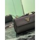 Replica Borsa a tracolla Prada con patta 1BN022 Nero Imitazione Outlet Online