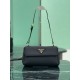 Replica Borsa a tracolla Prada con patta 1BN022 Nero Imitazione Outlet Online