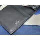 Replica Portafoglio verticale Dior CD Icon in pelle di vitello martellata nera Imitazione Outlet Online