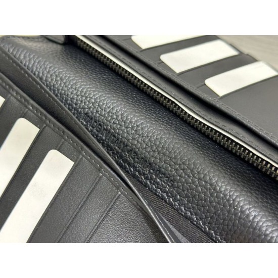 Replica Portafoglio Dior Vertical Bifold Dior Oblique Galaxy nero Imitazione Outlet Online