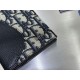 Replica Portafoglio lungo verticale Dior Saddle Dior Oblique jacquard nero Imitazione Outlet Online