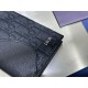 Replica Portafoglio verticale lungo da uomo Dior Saddle jacquard obliquo nero Imitazione Outlet Online