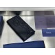 Replica Portafoglio verticale lungo da uomo Dior Saddle jacquard obliquo nero Imitazione Outlet Online