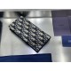 Replica Portafoglio verticale lungo Dior in jacquard obliquo beige/nero Imitazione Outlet Online