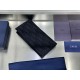 Replica Portafoglio Dior lungo a due ante Dior Oblique Jacquard nero Imitazione Outlet Online
