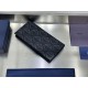 Replica Portafoglio lungo verticale da uomo Dior con motivo a diamante CD Imitazione Outlet Online