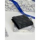Replica Portacarte Lady Dior con patta e liconica impuntura Cannage Nero Imitazione Outlet Online