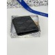 Replica Portacarte Lady Dior con patta e liconica impuntura Cannage Nero Imitazione Outlet Online