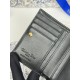 Replica Portacarte Lady Dior con patta e liconica impuntura Cannage Nero Imitazione Outlet Online