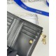 Replica Portacarte Lady Dior con patta e liconica impuntura Cannage Nero Imitazione Outlet Online
