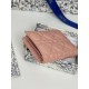 Replica Portafoglio Dior Caro Dahlia in morbida pelle di vitello cannage Rosa Imitazione Outlet Online