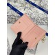 Replica Portafoglio Dior Caro Dahlia in morbida pelle di vitello cannage Rosa Imitazione Outlet Online