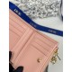 Replica Portafoglio Dior Caro Dahlia in morbida pelle di vitello cannage Rosa Imitazione Outlet Online