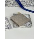 Replica Portacarte Lady Dior con patta e liconica impuntura Cannage Grigio Imitazione Outlet Online