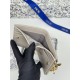 Replica Portacarte Lady Dior con patta e liconica impuntura Cannage Grigio Imitazione Outlet Online