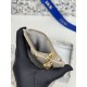 Replica Portacarte Lady Dior con patta e liconica impuntura Cannage Grigio Imitazione Outlet Online
