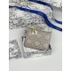 Replica Portacarte Lady Dior con patta e liconica impuntura Cannage Grigio Imitazione Outlet Online