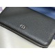 Replica Portafoglio lungo con cerniera Dior CD Icon in pelle di vitello martellata nera Imitazione Outlet Online