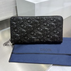 Replica Portafoglio lungo con cerniera Dior Dior Gravity nero Imitazione Outlet Online