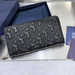 Replica Portafoglio lungo con cerniera Dior Dior Gravity nero Imitazione Outlet Online