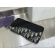 Replica Portafoglio lungo con cerniera Dior Saddle jacquard Oblique Dior beige/nero Imitazione Outlet Online