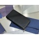 Replica Portafoglio lungo Dior Saddle con cerniera pelle di vitello martellata nera Imitazione Outlet Online