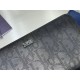 Replica Portafoglio lungo con cerniera Dior jacquard obliquo nero Imitazione Outlet Online